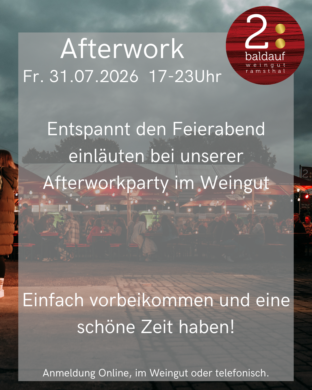 AFTER WORK PARTY am Freitag 31.07.2026