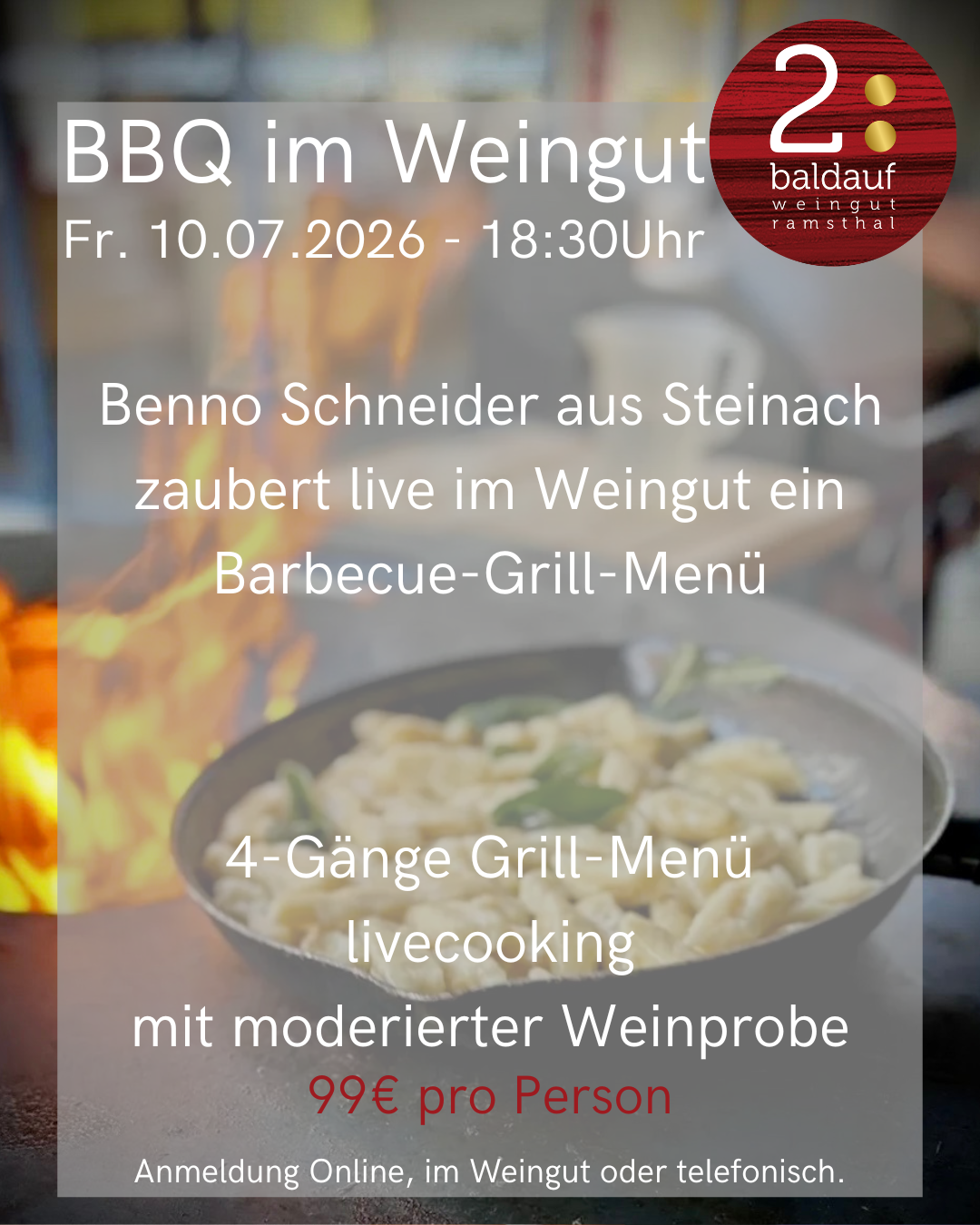 BBQ & Wein – 10.07.26 - 18:30 Uhr