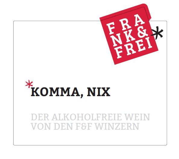 "Zeit für neues" Frank & Frei "Komma, nix" - alkoholfrei -  (3 Flaschen incl. Versand)