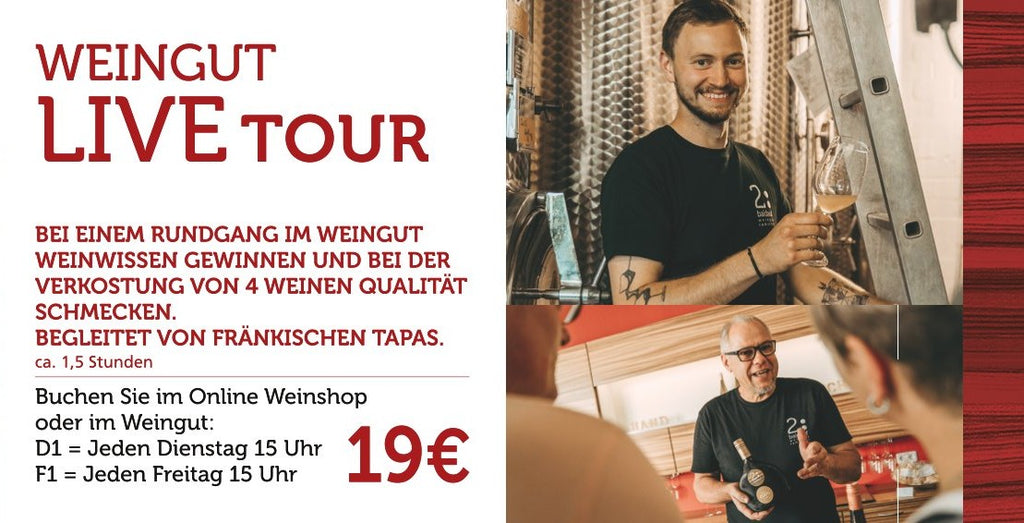 WEINGUT LIVE TOUR jeden Dienstag 15 Uhr (nur nach Anmeldung)