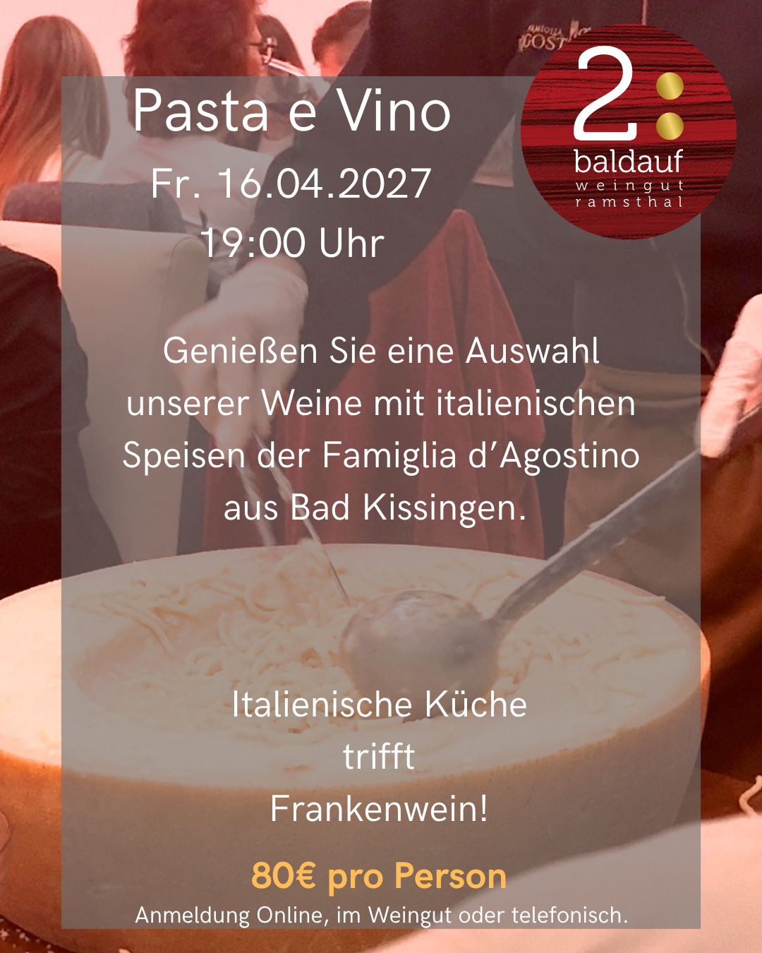 Pasta e Vino - 16.04.2027