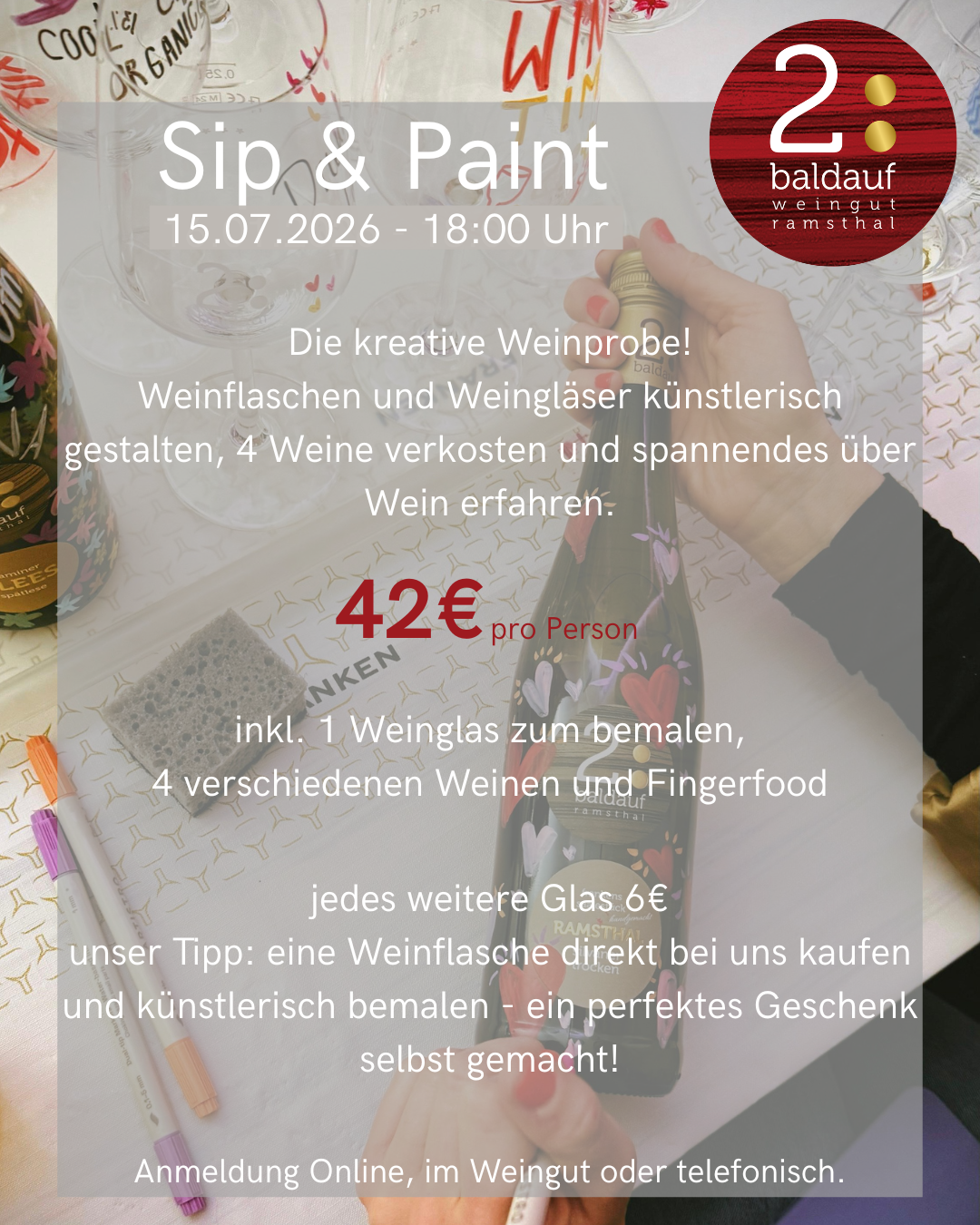 SIP & PAINT 15.07.2026 - 18 UHR  (Kunstwoche Ramsthal)