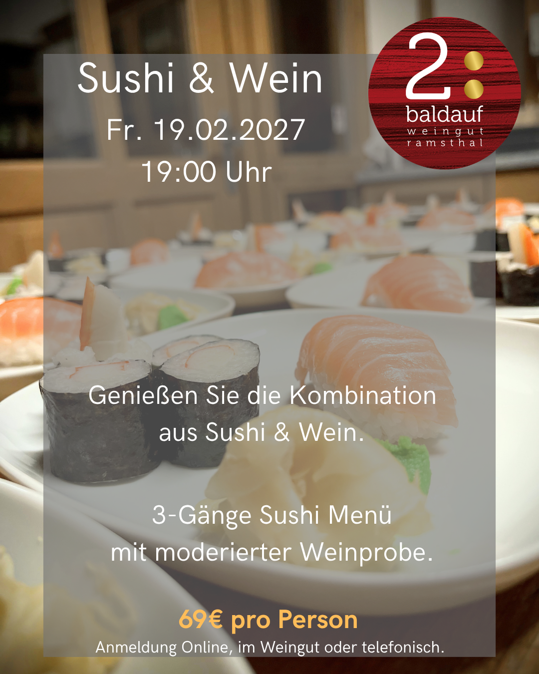 Sushi & Wein - 19.02.2027